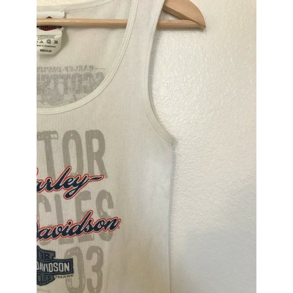 HARLEY DAVIDSON White Motorcycle Tank Top Women's Medium - Picture 3 of 6